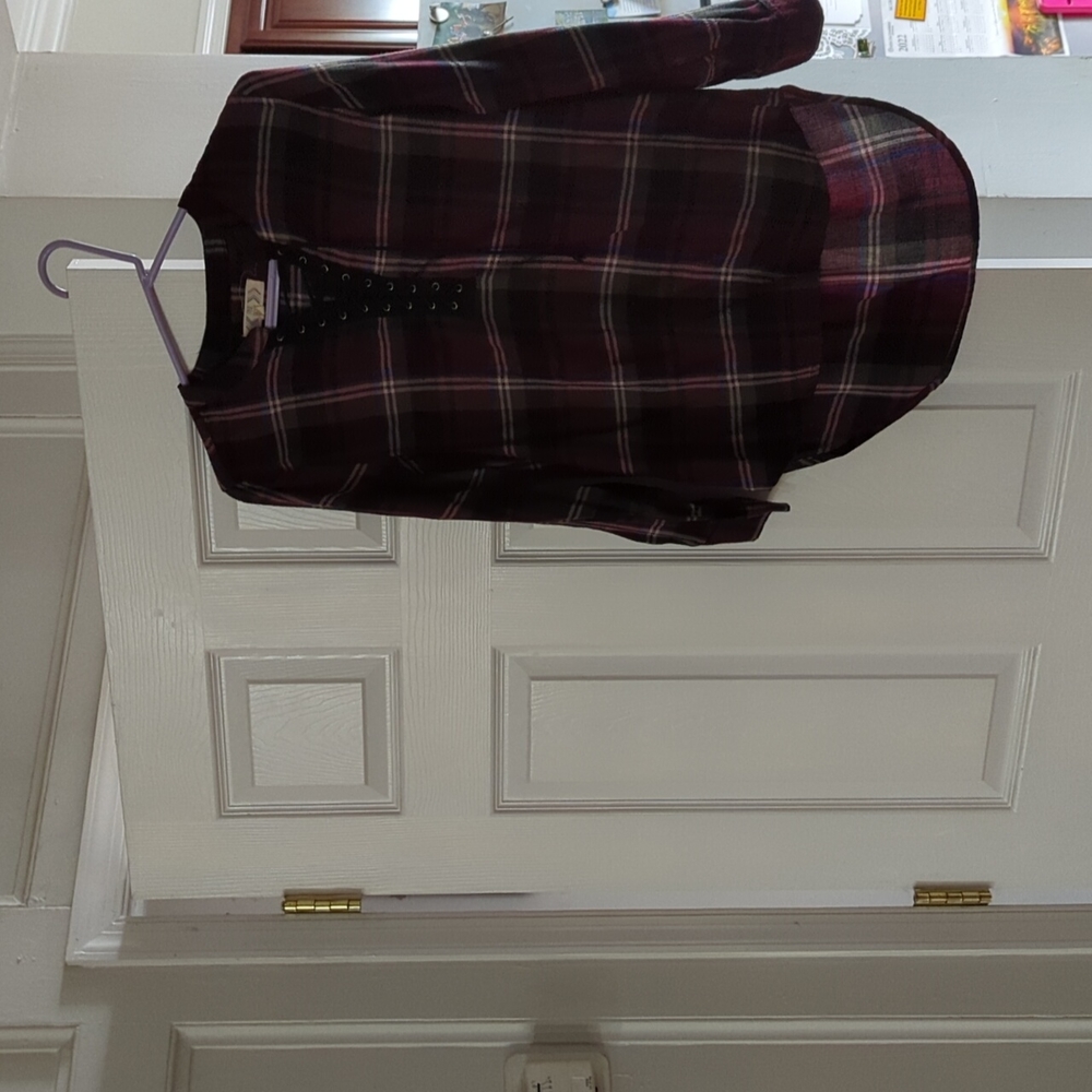 Flannel-style top